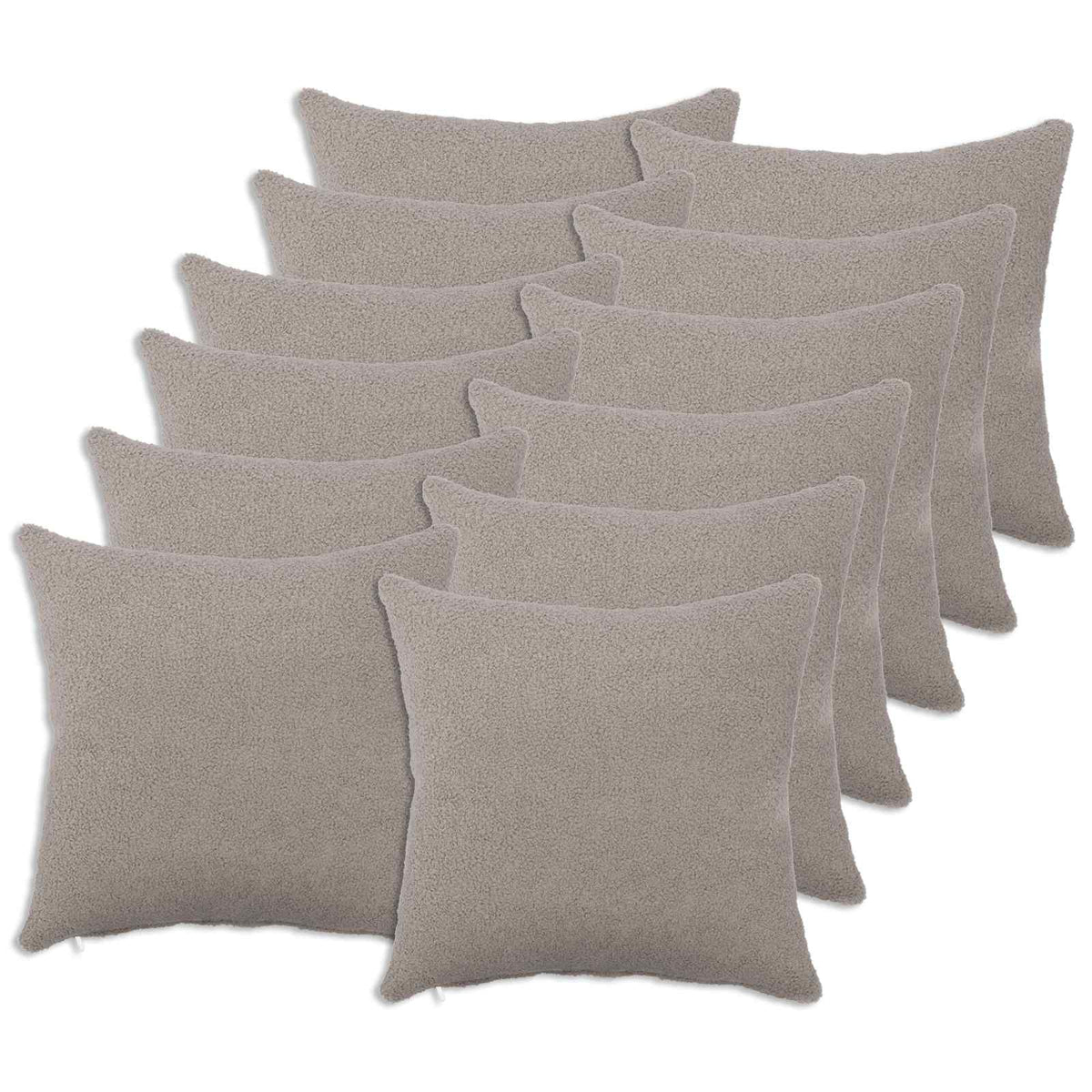 vidaXL Poszewka na poduszkę 12 pcs HEERLEN jasnoszary 50 x 50 cm