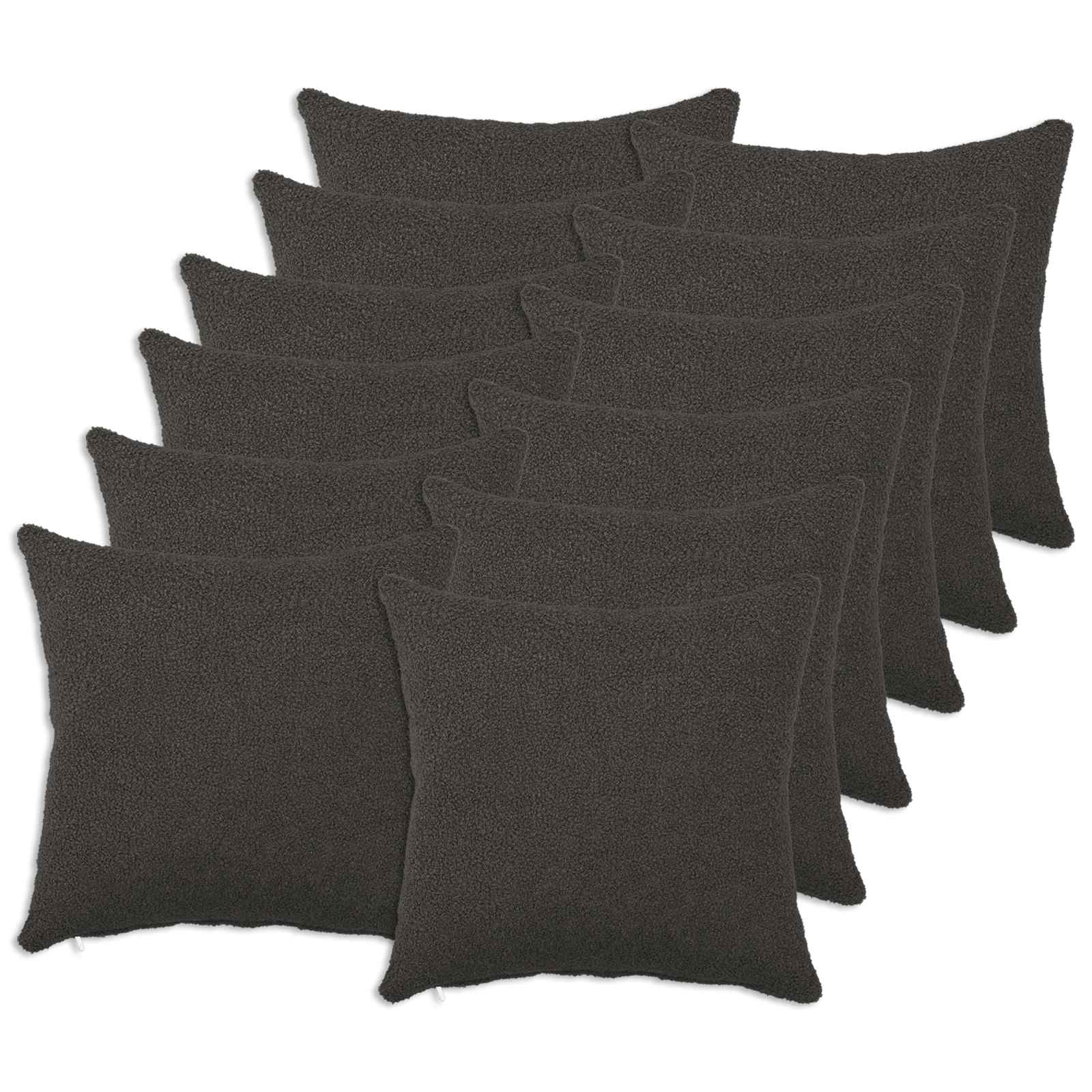 vidaXL Poszewka na poduszkę 12 pcs HEERLEN ciemnoszary 50 x 50 cm