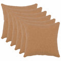 vidaXL Poszewka na poduszkę 6 pcs HEERLEN Beżowy 50 x 50 cm Bouclé