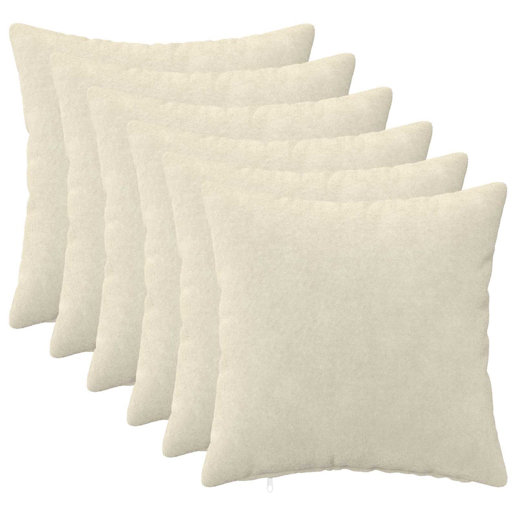 vidaXL Poszewka na poduszkę 6 pcs HEERLEN kremowy 50 x 50 cm