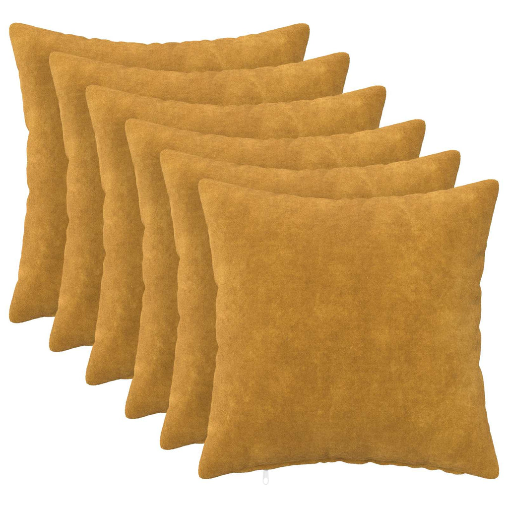 vidaXL Poszewka na poduszkę 6 pcs HEERLEN żółty 50 x 50 cm