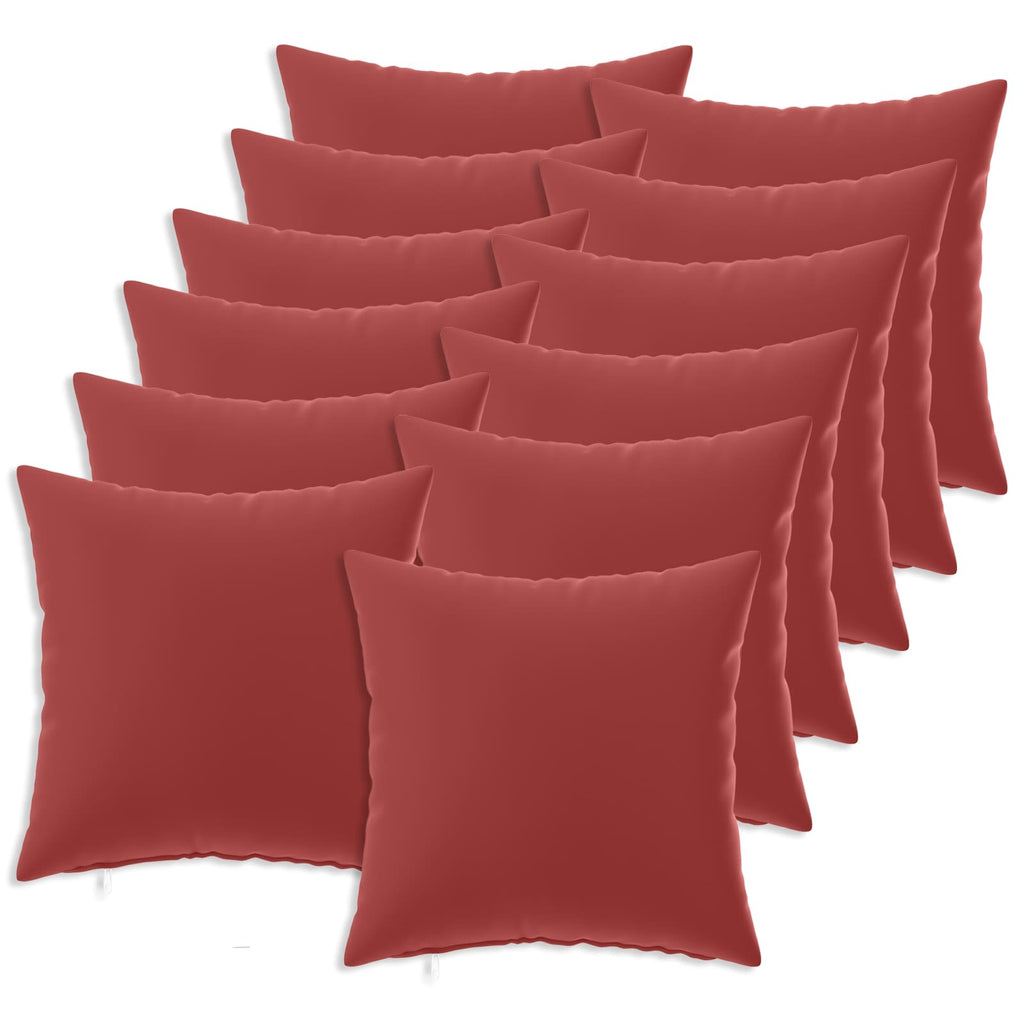 vidaXL Poszewka na poduszkę 12 pcs HEERLEN Czerwone wino 50 x 50 cm