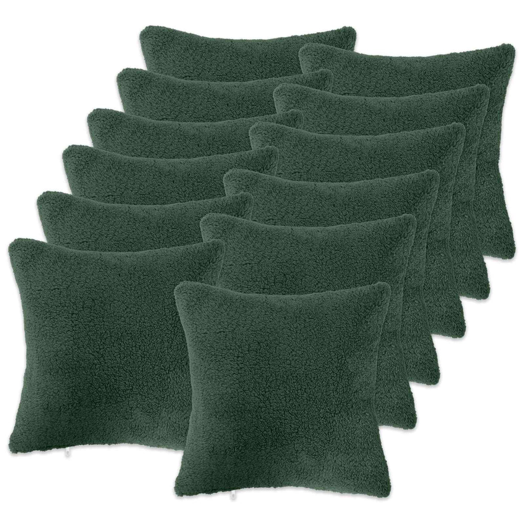 vidaXL Poszewka na poduszkę 12 pcs HEERLEN Ciemnozielony 50 x 50 cm
