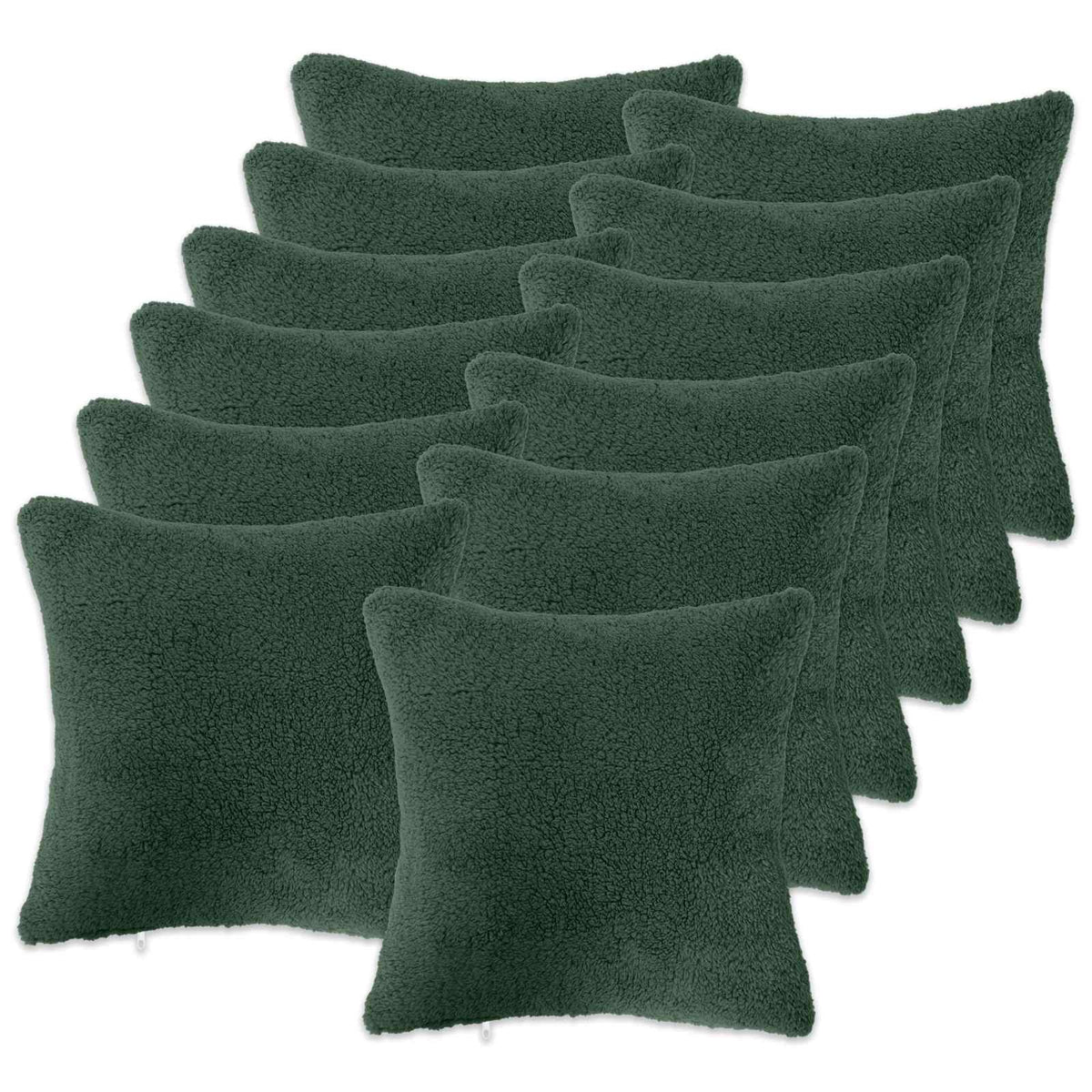 vidaXL Poszewka na poduszkę 12 pcs HEERLEN Ciemnozielony 50 x 50 cm