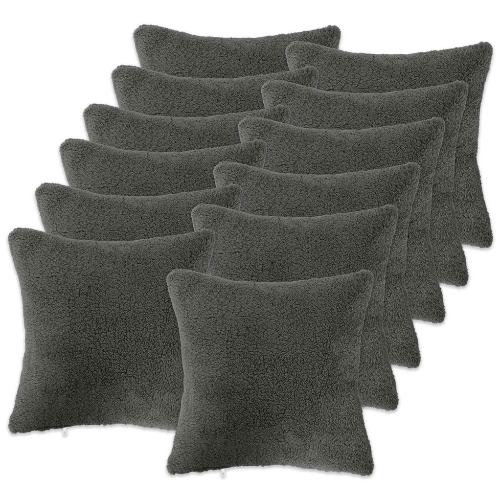 vidaXL Poszewka na poduszkę 12 pcs HEERLEN ciemnoszary 50 x 50 cm