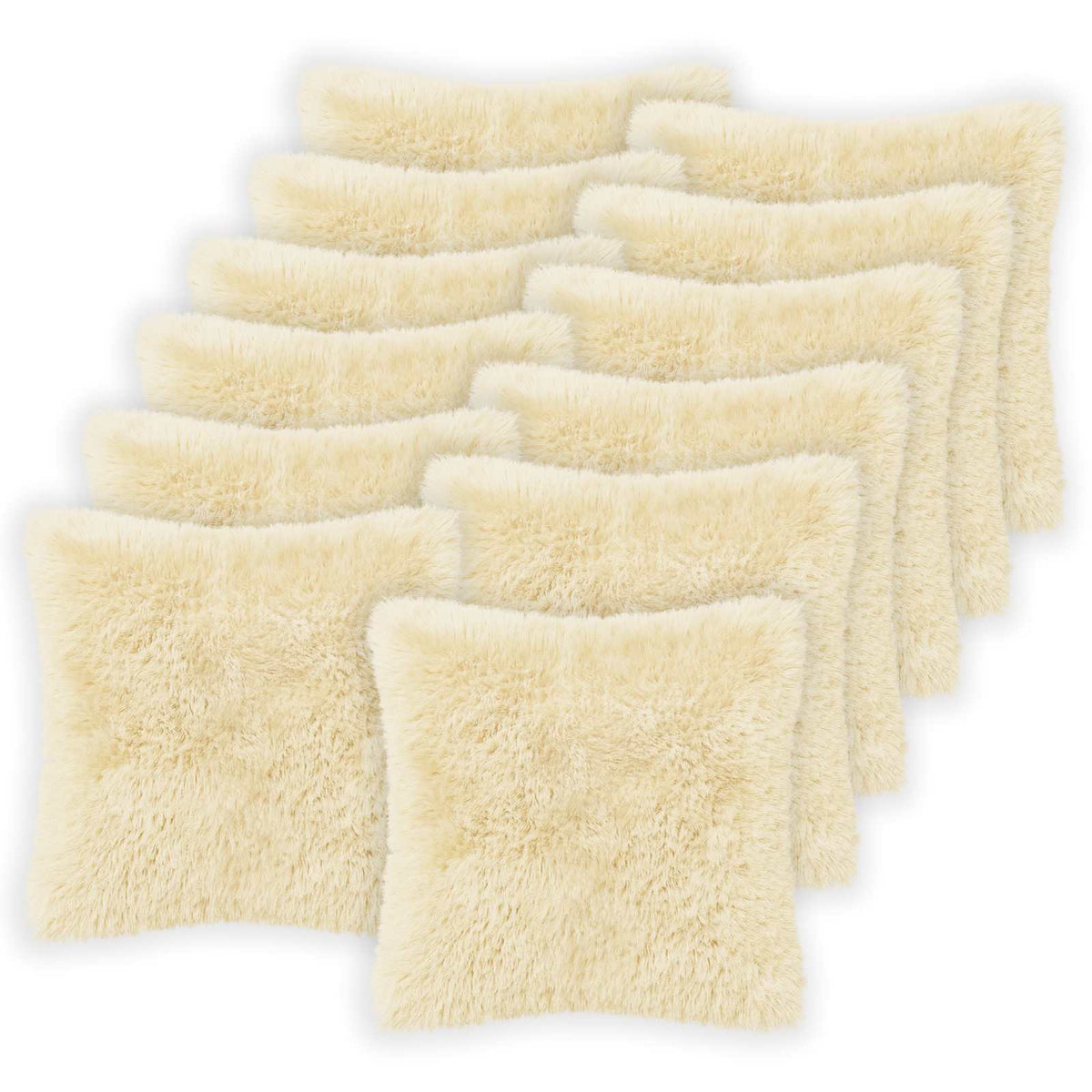 vidaXL Poszewka na poduszkę 12 pcs HEERLEN kremowy 50 x 50 cm