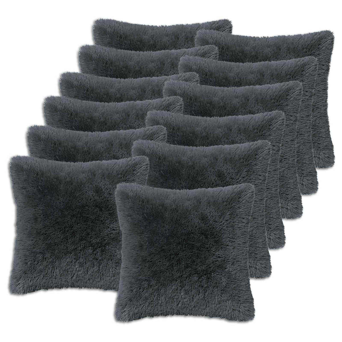 vidaXL Poszewka na poduszkę 12 pcs HEERLEN antracytowy 50 x 50 cm