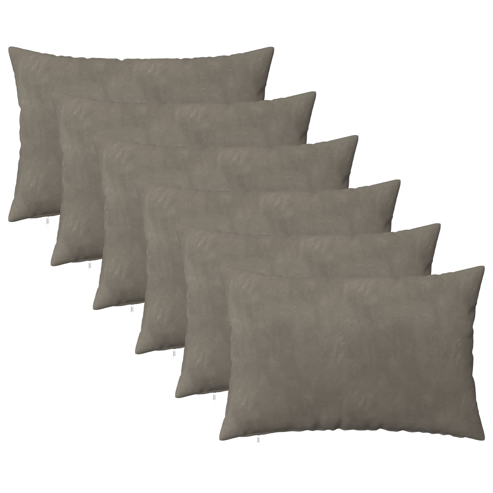 vidaXL Poszewka na poduszkę 6 pcs HEERLEN jasnoszary 50 x 70 cm Welur