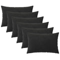 vidaXL Poszewka na poduszkę 6 pcs HEERLEN Czarny 50 x 70 cm Welur