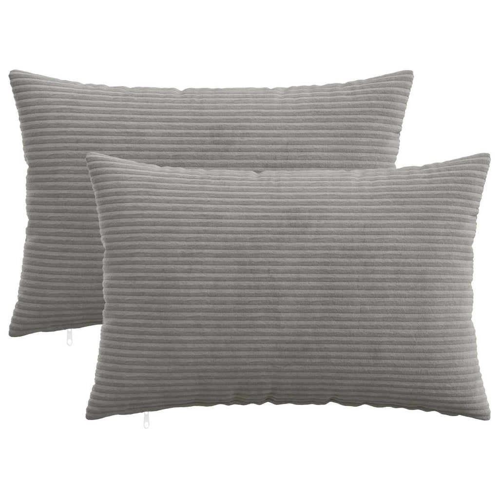 vidaXL Poszewka na poduszkę 2 pcs HEERLEN jasnoszary 50 x 70 cm
