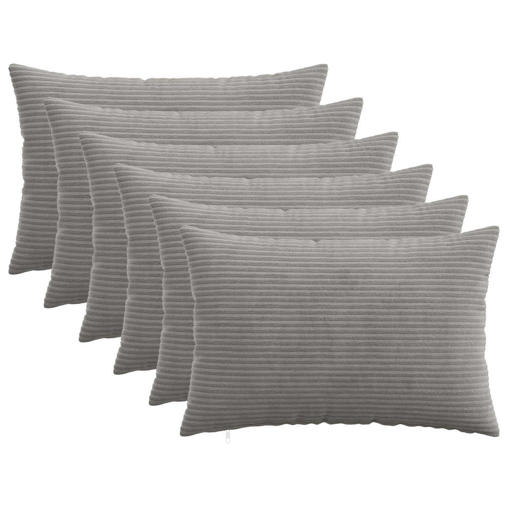 vidaXL Poszewka na poduszkę 6 pcs HEERLEN jasnoszary 50 x 70 cm