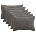 vidaXL Poszewka na poduszkę 6 pcs HEERLEN ciemnoszary 50 x 70 cm