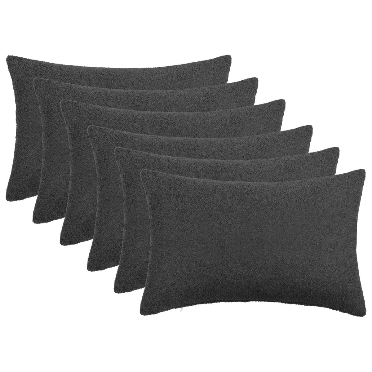 vidaXL Poszewka na poduszkę 6 pcs HEERLEN ciemnoszary 50 x 70 cm