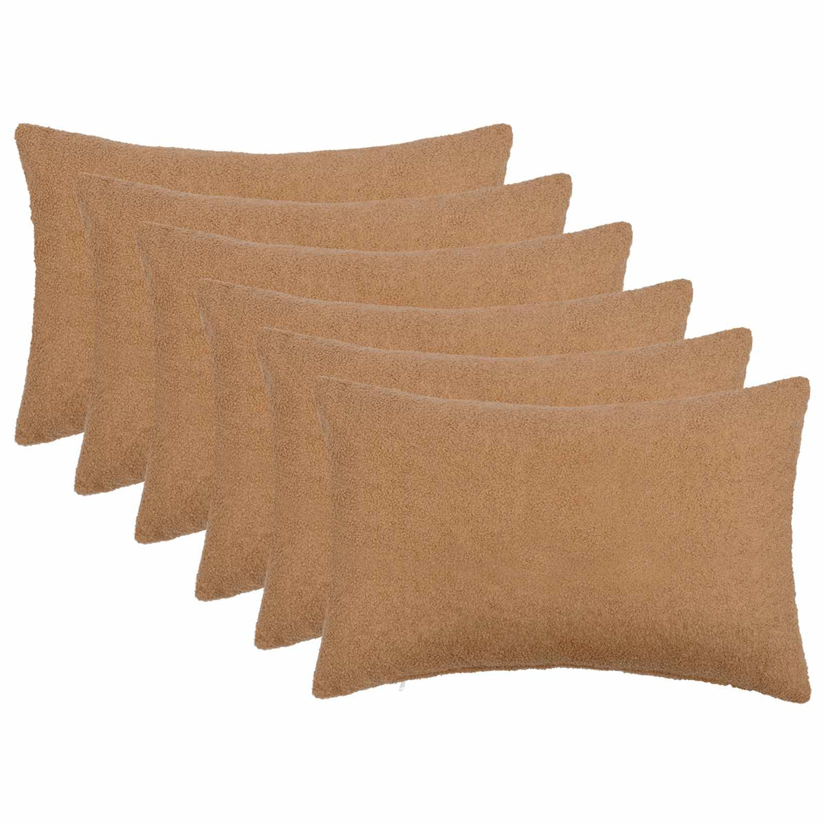 vidaXL Poszewka na poduszkę 6 pcs HEERLEN Beżowy 50 x 70 cm Bouclé