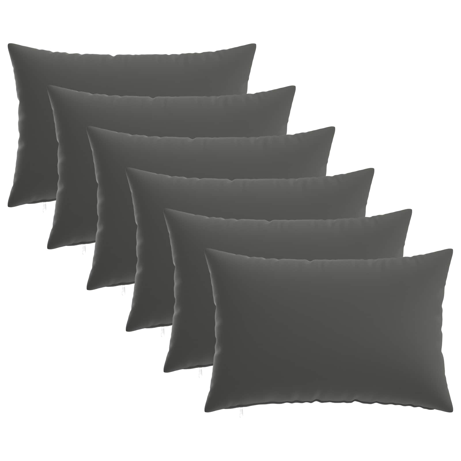 vidaXL Poszewka na poduszkę 6 pcs HEERLEN antracytowy 50 x 70 cm