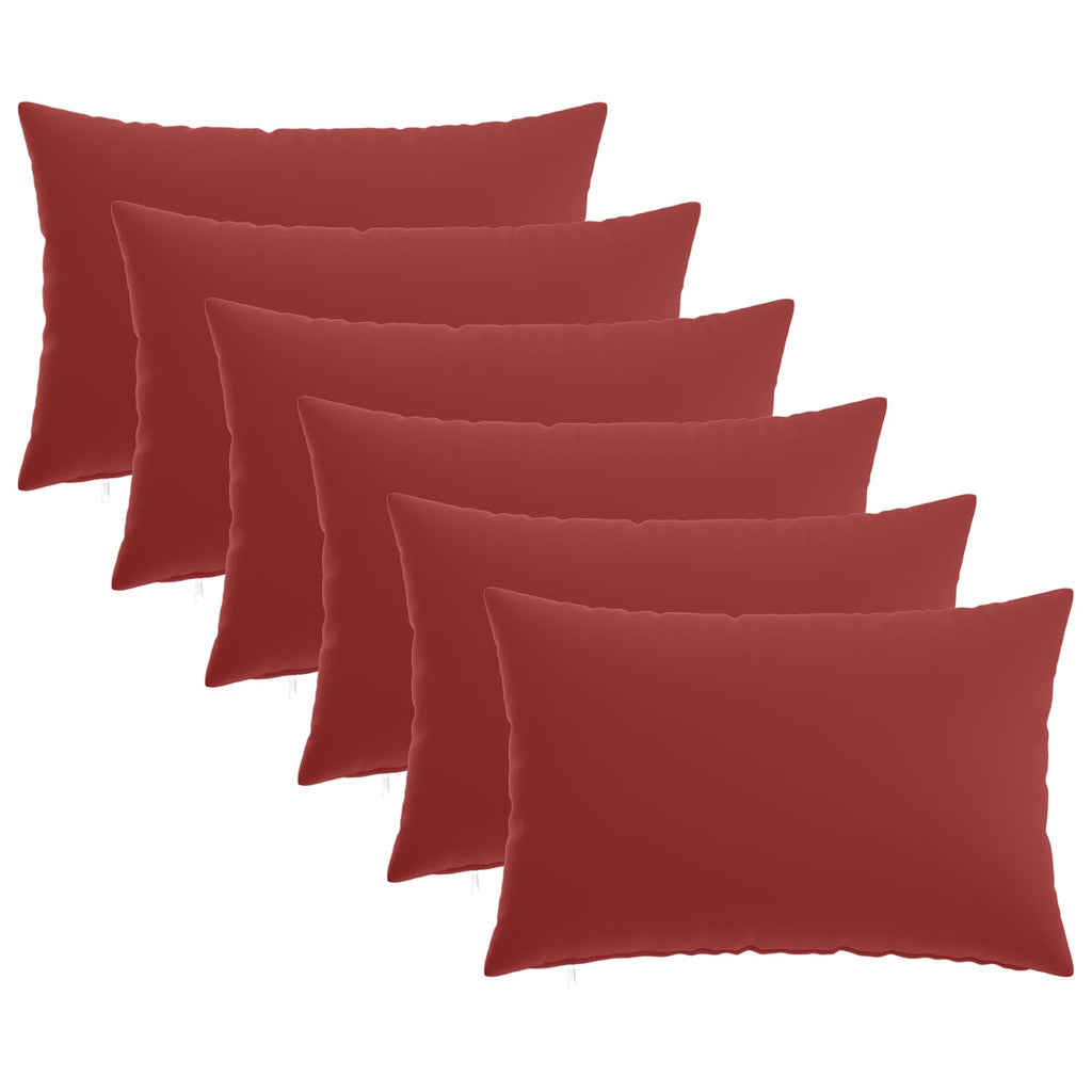 vidaXL Poszewka na poduszkę 6 pcs HEERLEN Czerwone wino 50 x 70 cm