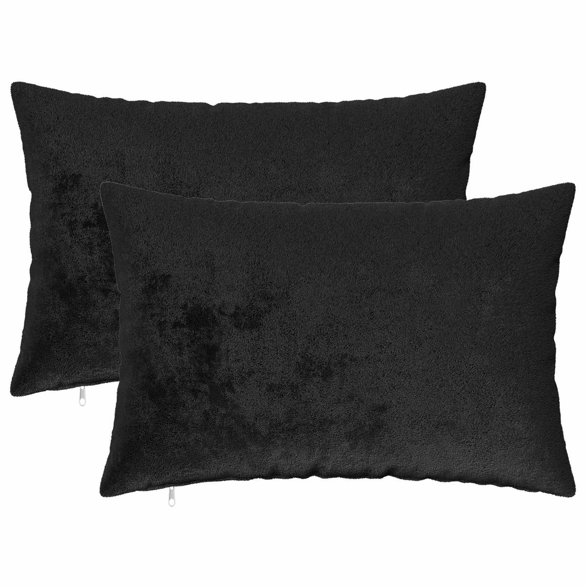 vidaXL Poszewka na poduszkę 2 pcs HEERLEN Czarny 50 x 70 cm Flanela
