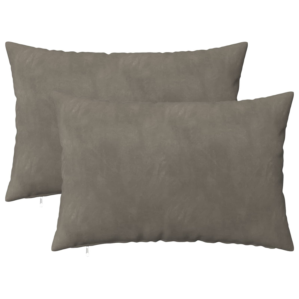 vidaXL Poszewka na poduszkę 2 pcs HEERLEN jasnoszary 50 x 75 cm Welur