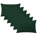 vidaXL Poszewka na poduszkę 6 pcs HEERLEN Ciemnozielony 50 x 75 cm