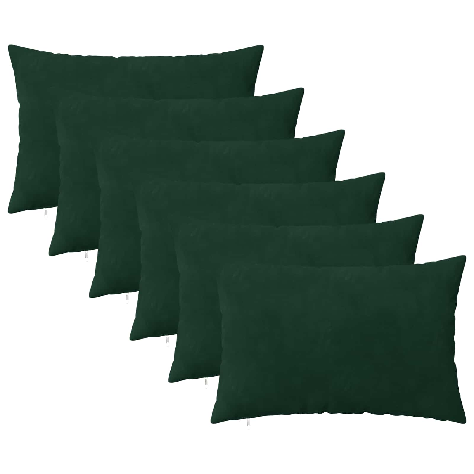 vidaXL Poszewka na poduszkę 6 pcs HEERLEN Ciemnozielony 50 x 75 cm