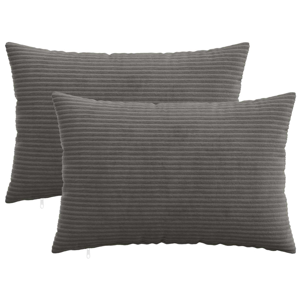 vidaXL Poszewka na poduszkę 2 pcs HEERLEN ciemnoszary 50 x 75 cm