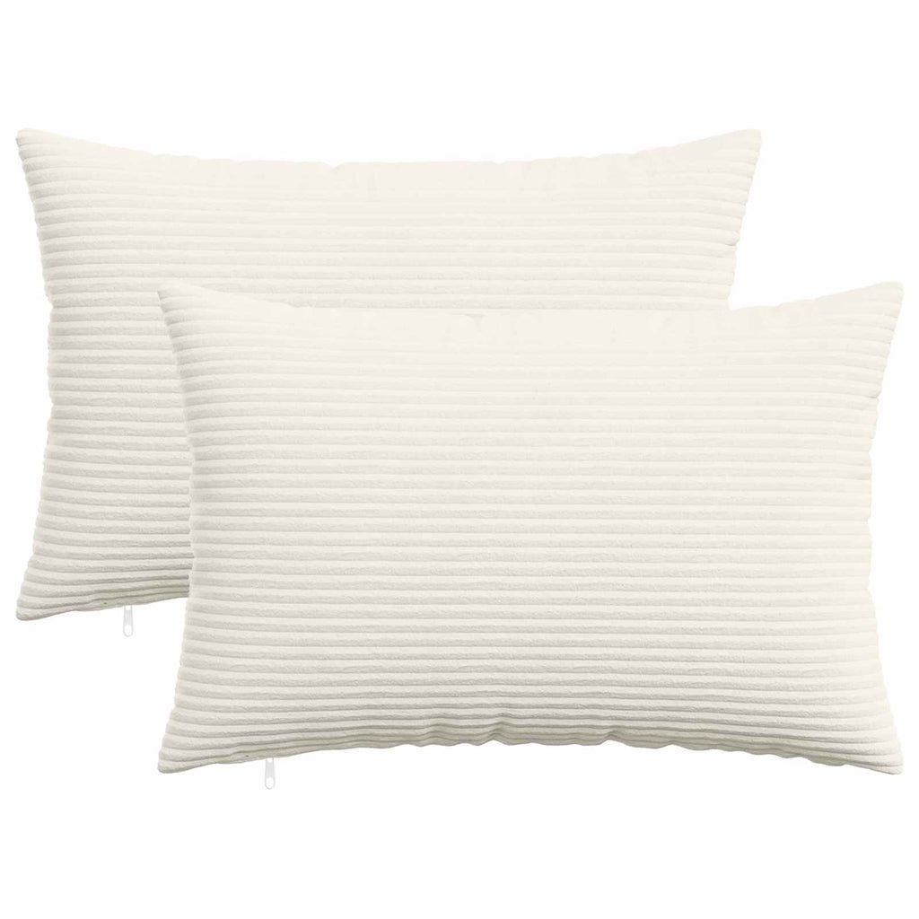 vidaXL Poszewka na poduszkę 2 pcs HEERLEN kremowy 50 x 75 cm sztruks