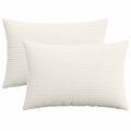 vidaXL Poszewka na poduszkę 2 pcs HEERLEN kremowy 50 x 75 cm sztruks