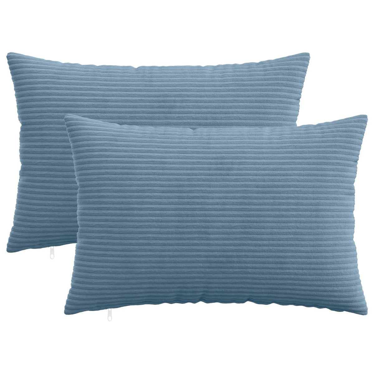 vidaXL Poszewka na poduszkę 2 pcs HEERLEN niebieski 50 x 75 cm sztruks