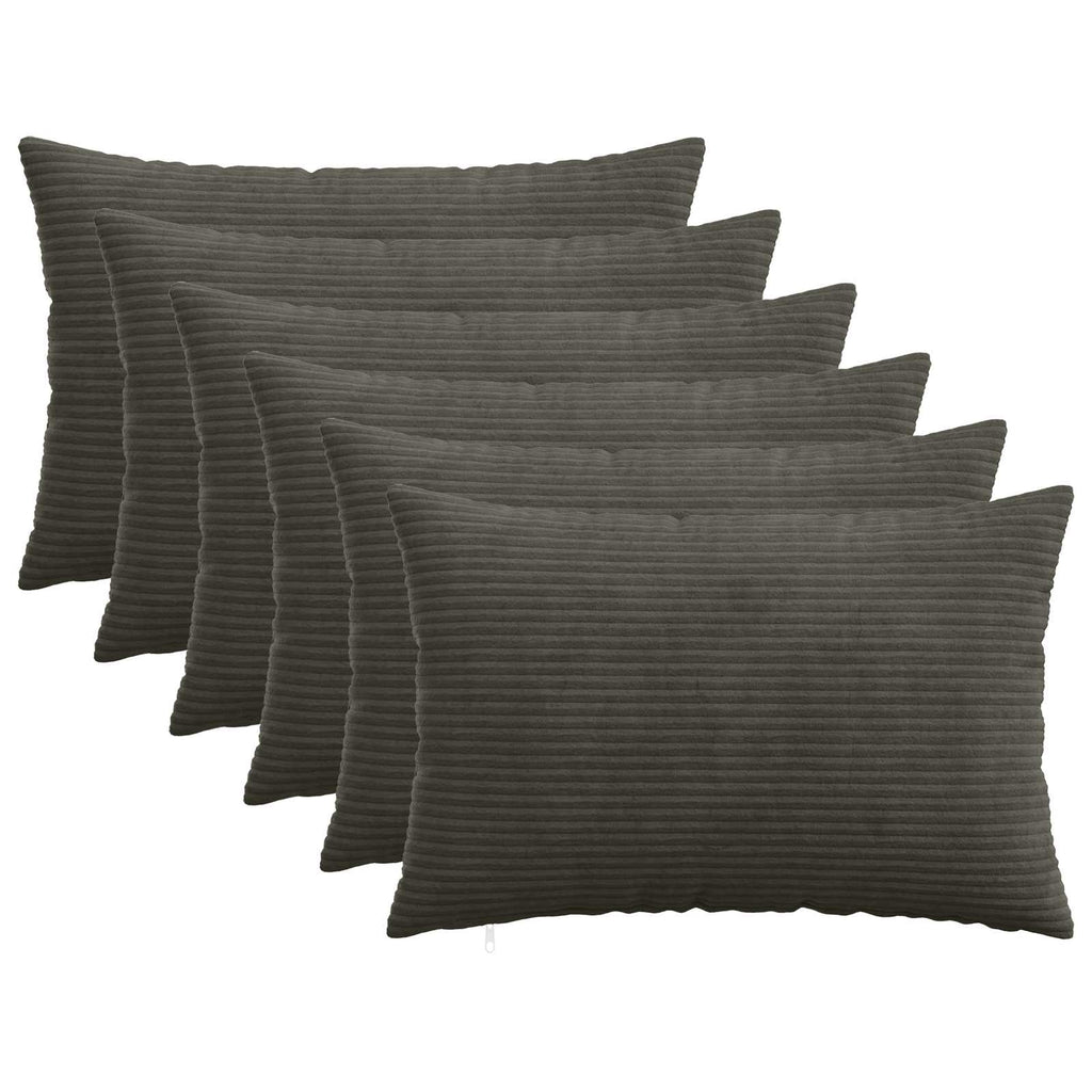 vidaXL Poszewka na poduszkę 6 pcs HEERLEN antracytowy 50 x 75 cm