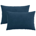 vidaXL Poszewka na poduszkę 2 pcs HEERLEN Granatowy 50 x 75 cm sztruks