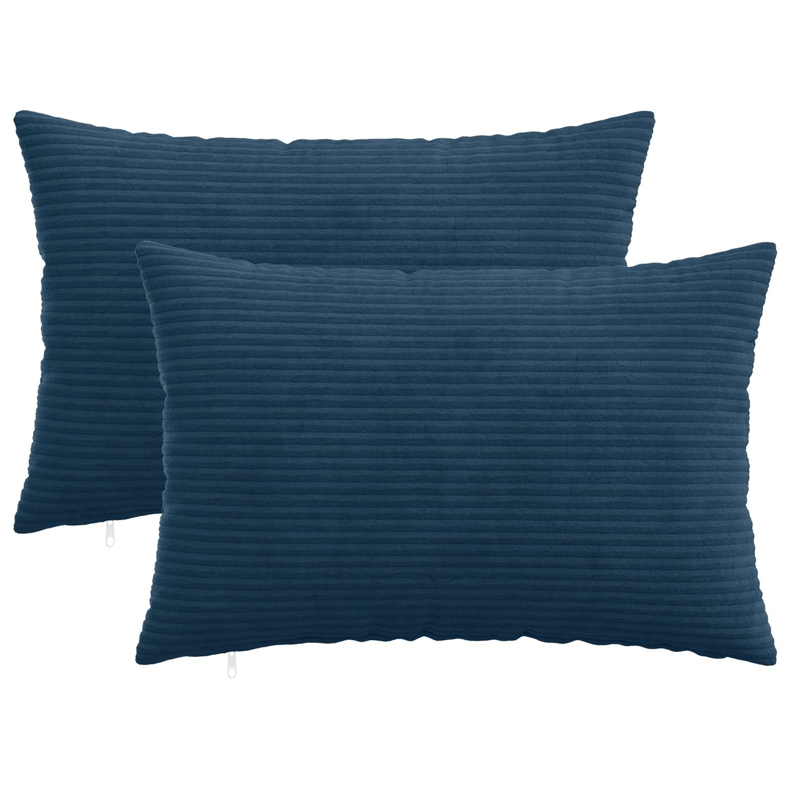 vidaXL Poszewka na poduszkę 2 pcs HEERLEN Granatowy 50 x 75 cm sztruks