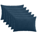 vidaXL Poszewka na poduszkę 6 pcs HEERLEN Granatowy 50 x 75 cm sztruks