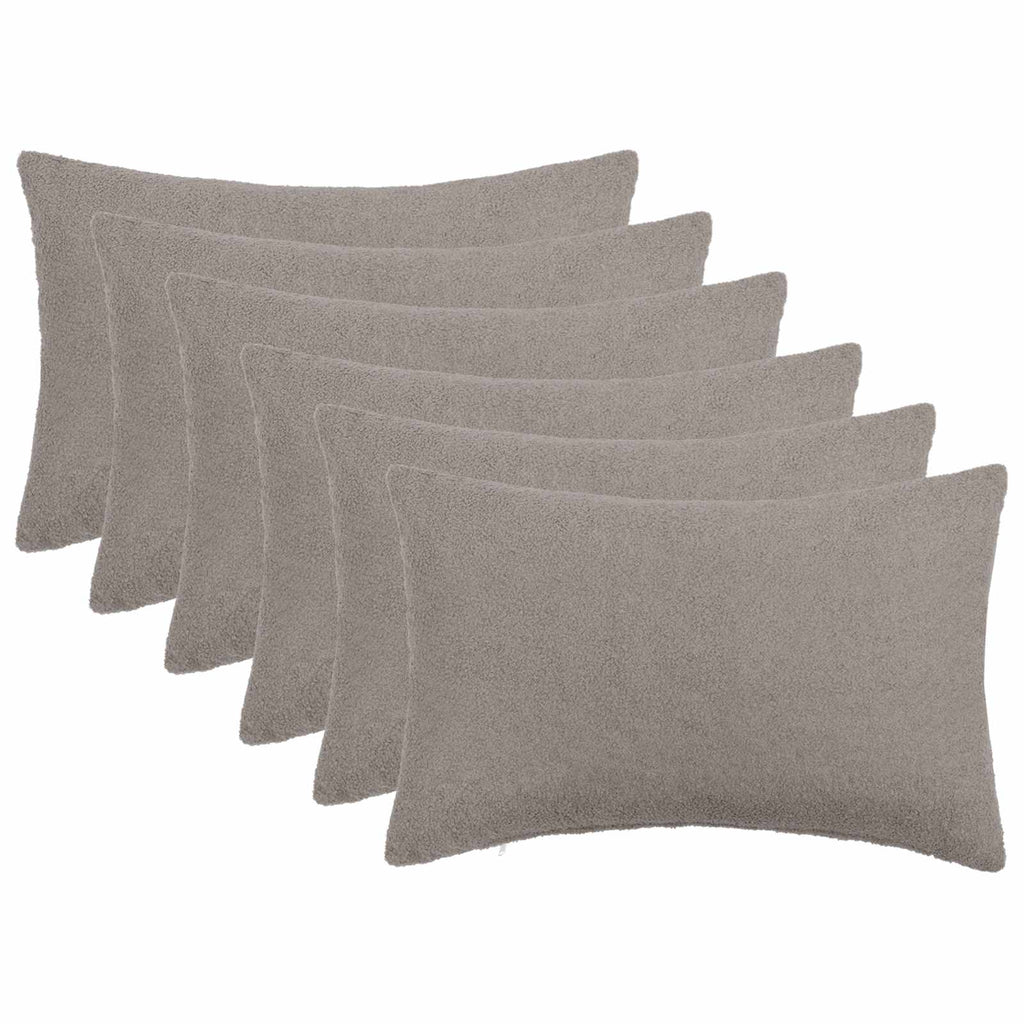 vidaXL Poszewka na poduszkę 6 pcs HEERLEN jasnoszary 50 x 75 cm Bouclé