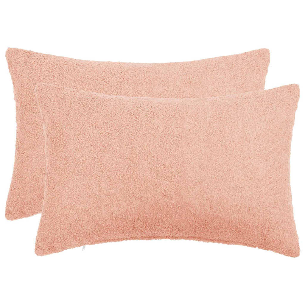 vidaXL Poszewka na poduszkę 2 pcs HEERLEN różowy 50 x 75 cm Bouclé