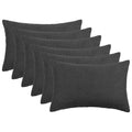 vidaXL Poszewka na poduszkę 6 pcs HEERLEN ciemnoszary 50 x 75 cm
