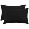 vidaXL Poszewka na poduszkę 2 pcs HEERLEN Czarny 50 x 75 cm Bouclé
