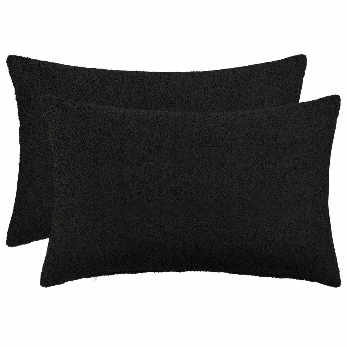 vidaXL Poszewka na poduszkę 2 pcs HEERLEN Czarny 50 x 75 cm Bouclé