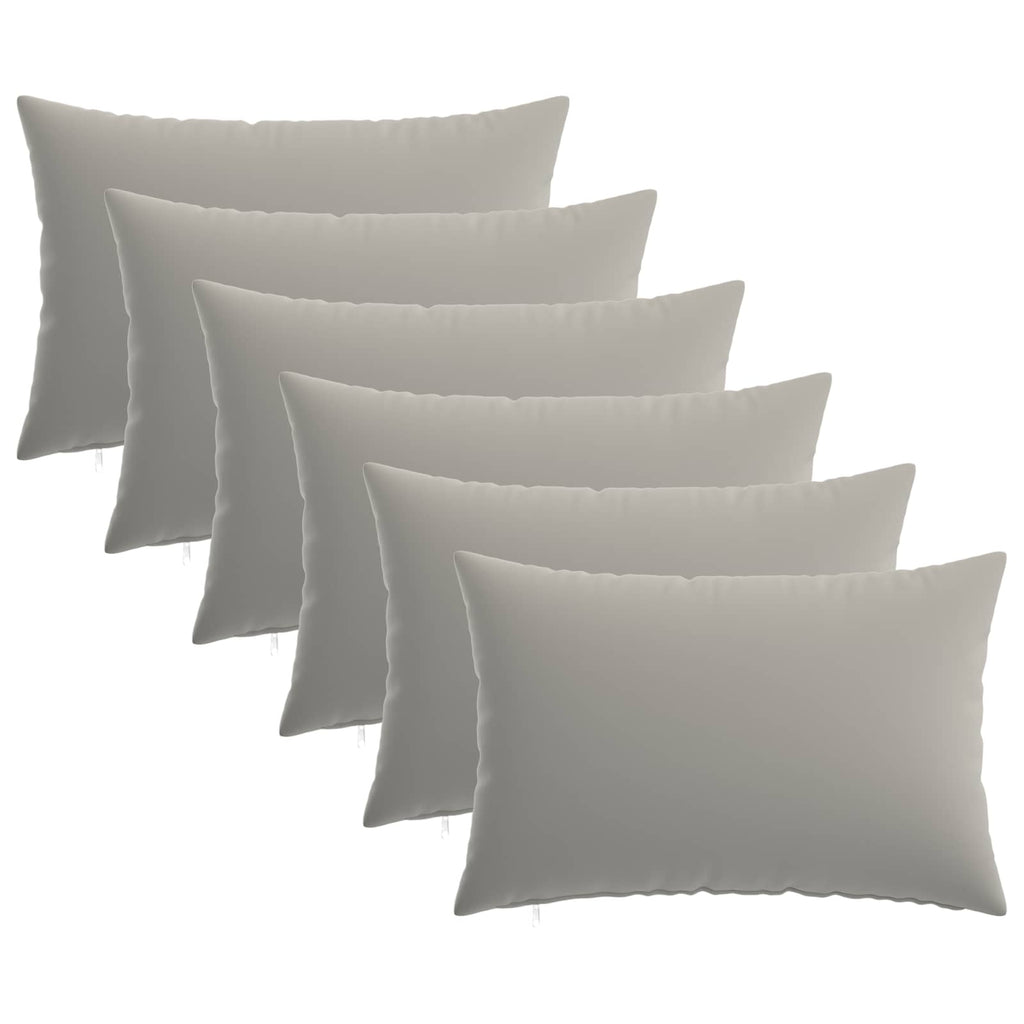 vidaXL Poszewka na poduszkę 6 pcs HEERLEN Szary 50 x 75 cm Poliester