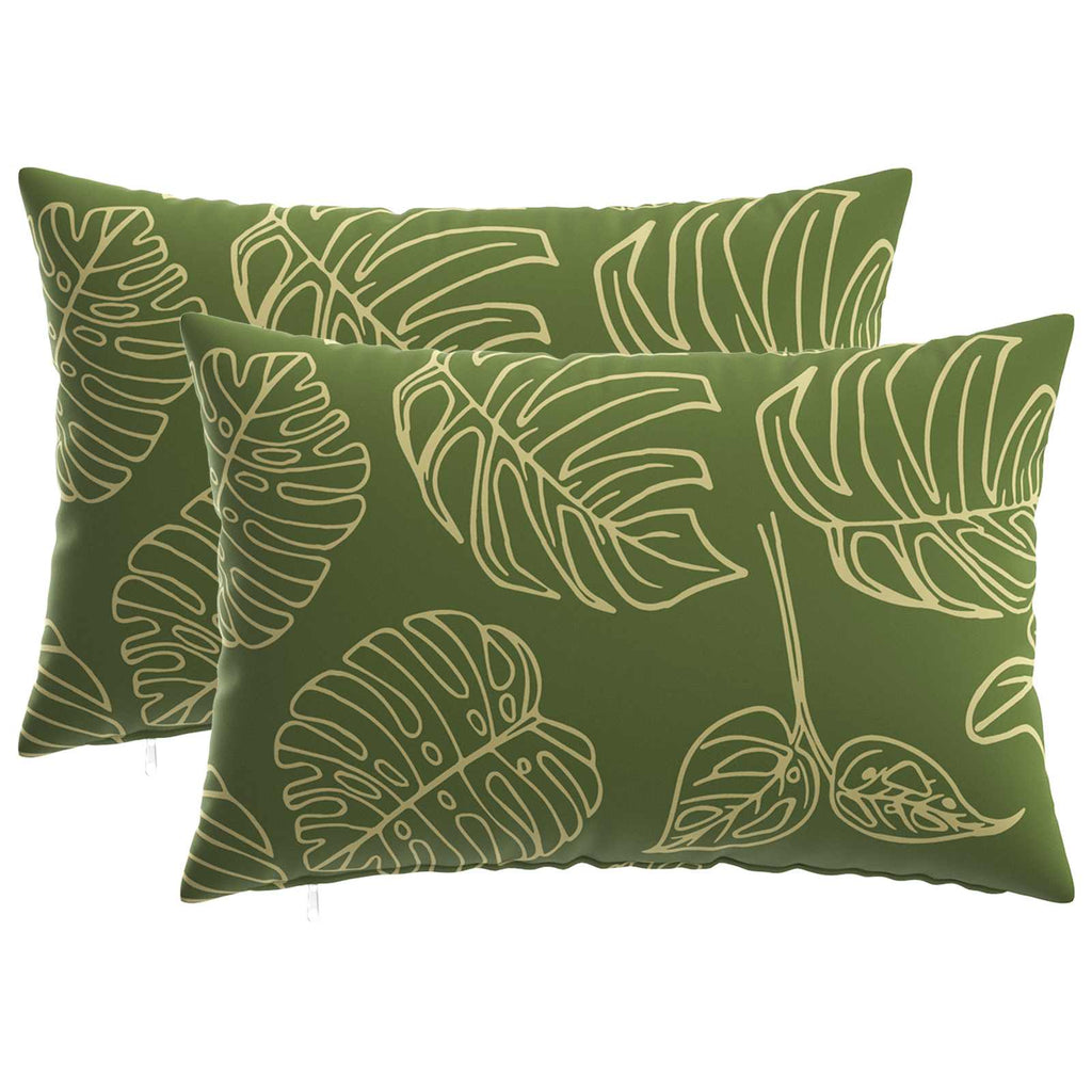 vidaXL Poszewka na poduszkę 2 pcs HEERLEN Wzór liścia 50 x 75 cm