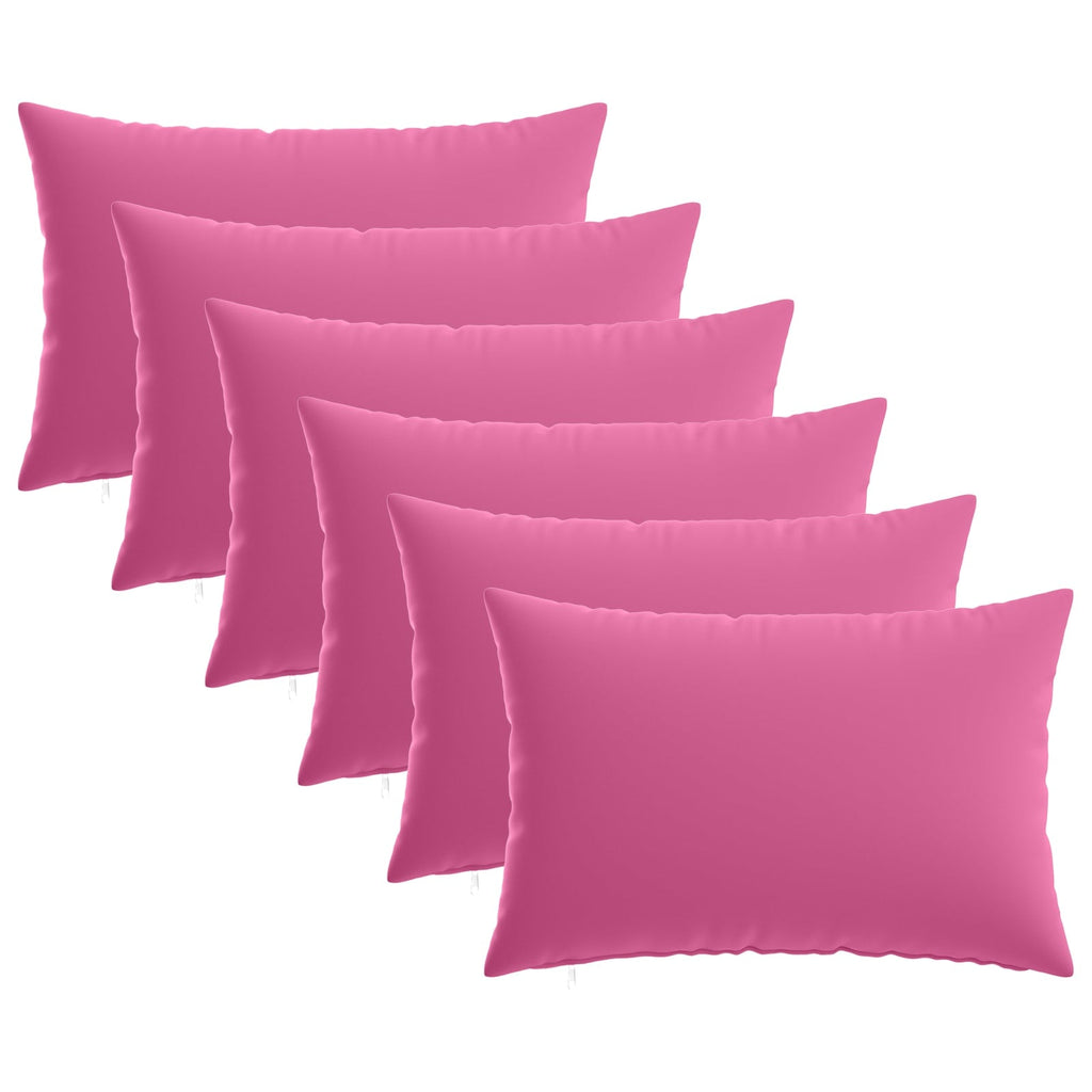 vidaXL Poszewka na poduszkę 6 pcs HEERLEN różowy 50 x 75 cm Poliester