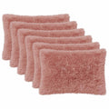vidaXL Poszewka na poduszkę 6 pcs HEERLEN różowy 50 x 75 cm Fleece PV