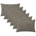 vidaXL Poszewka na poduszkę 6 pcs HEERLEN jasnoszary 50 x 80 cm Welur
