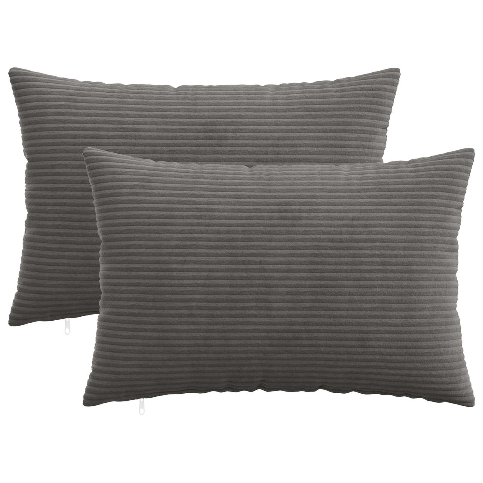 vidaXL Poszewka na poduszkę 2 pcs HEERLEN ciemnoszary 50 x 80 cm