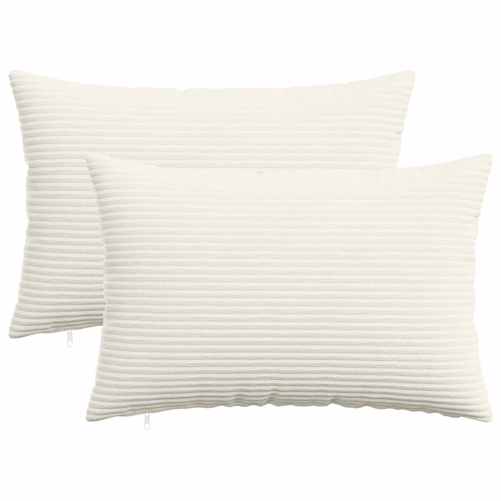 vidaXL Poszewka na poduszkę 2 pcs HEERLEN kremowy 50 x 80 cm sztruks