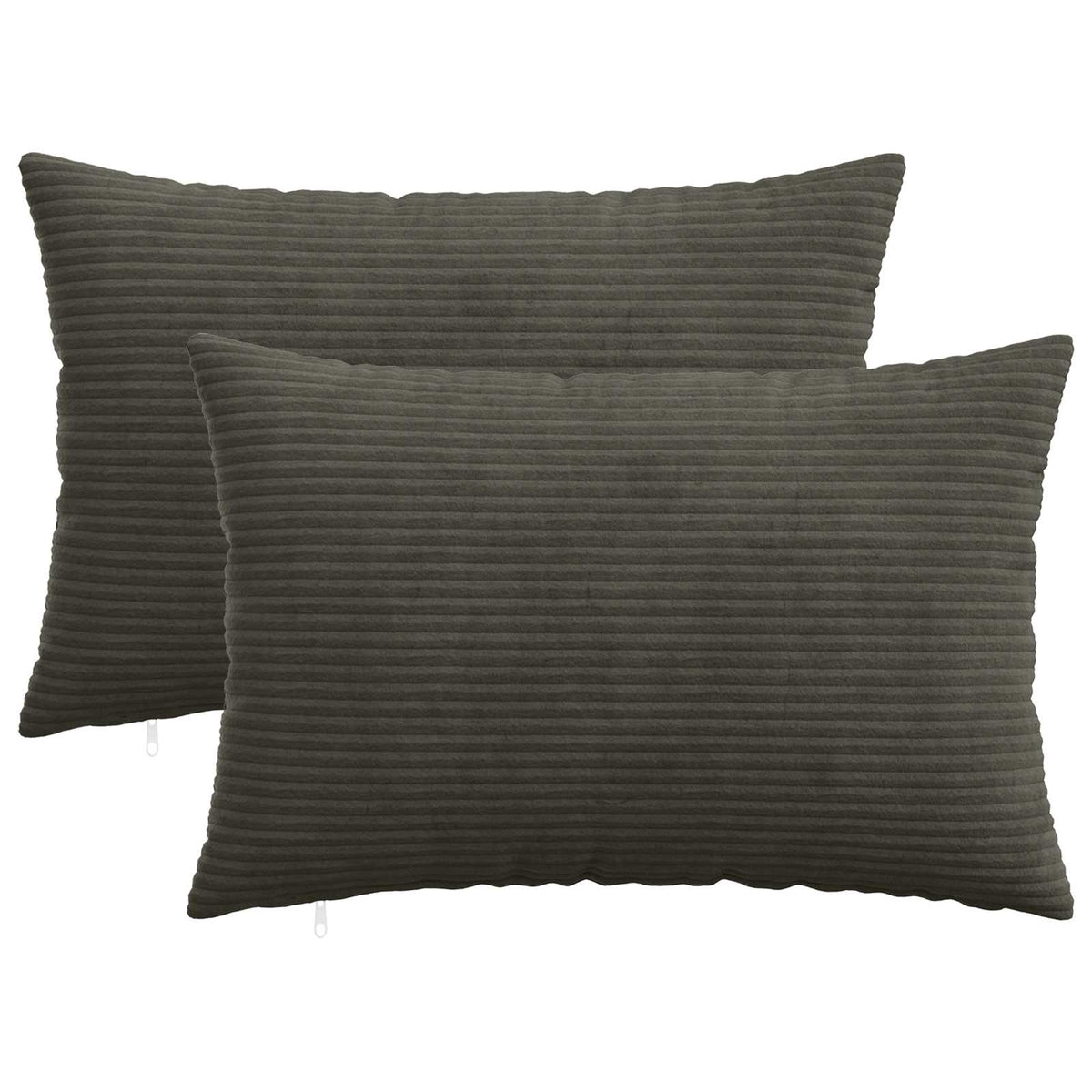 vidaXL Poszewka na poduszkę 2 pcs HEERLEN antracytowy 50 x 80 cm