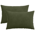 vidaXL Poszewka na poduszkę 2 pcs HEERLEN zielony 50 x 80 cm sztruks