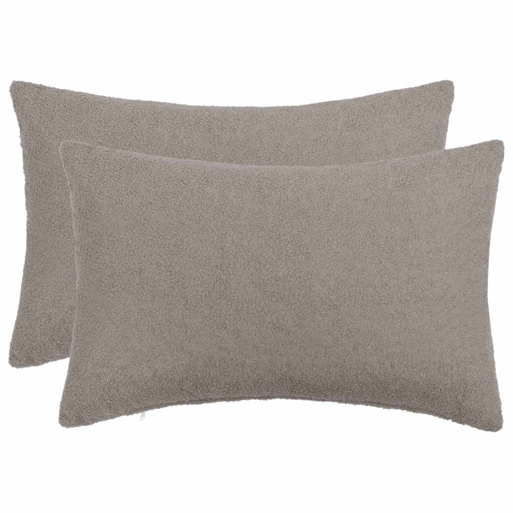 vidaXL Poszewka na poduszkę 2 pcs HEERLEN jasnoszary 50 x 80 cm Bouclé