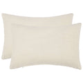 vidaXL Poszewka na poduszkę 2 pcs HEERLEN kremowy 50 x 80 cm Bouclé