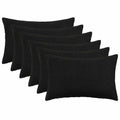 vidaXL Poszewka na poduszkę 6 pcs HEERLEN Czarny 50 x 80 cm Bouclé