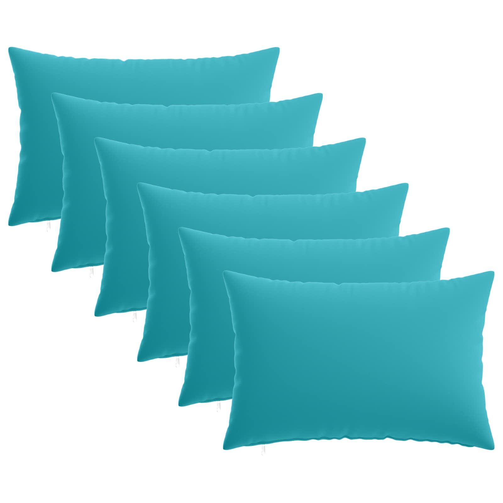 vidaXL Poszewka na poduszkę 6 pcs HEERLEN Turkusowy 50 x 80 cm